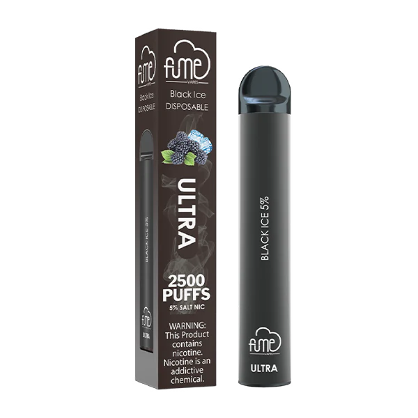 Fume Ultra 2500 Puffs – Black Ice Disposable Vape | Bold Blackberry & Icy Menthol Blend | 10-Pack | 5% Nicotine | Long-Lasting Disposable Vaporizer