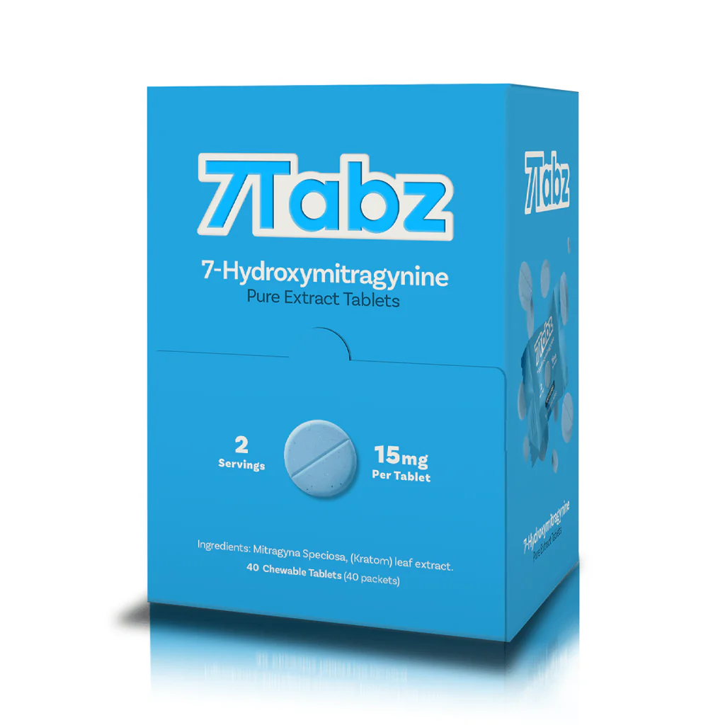 7Tabz 7-Hydroxy Mitragynine (Kratom) Single Tablet – Unflavored, Precise Dosage, Convenient & Easy to Use