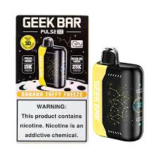 Geek Bar Pulse X 25000 Banana Taffy Freeze – Long-Lasting Disposable Vape | Up to 25,000 Puffs | Creamy Banana Taffy with Icy Menthol | 5% Nicotine Salt | Dual Mesh Coil | Turbo & Eco Mode | LED Smart Display | USB-C Rechargeable