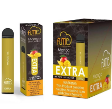 Fume Extra 1500 Puffs – Mango Disposable Vape | 10 Count Box | Sweet & Tropical Mango Flavor | Pre-Filled, 5% Nicotine, Long-Lasting Disposable Vape