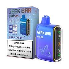 Geek Bar Pulse 15000 Puff Disposable Vape – K Black Cherry Flavor – Rechargeable E-Cigarette with Dual Mesh Coil – Bold, Dark Fruit Blend – Leakproof & Authentic Design