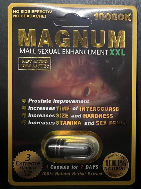 Magnum 10,000K Male Enhancement Pill – Extra Strength Formula for Men – Boosts Stamina, Energy & Endurance – Fast-Acting Herbal Supplement – 1 Capsule