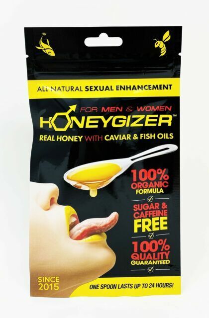 Honeygizer Male Enhancement Honey – With Caviar & Fish Oils – Natural Stamina & Energy Booster for Men – Herbal Performance Support – 1 Sachet