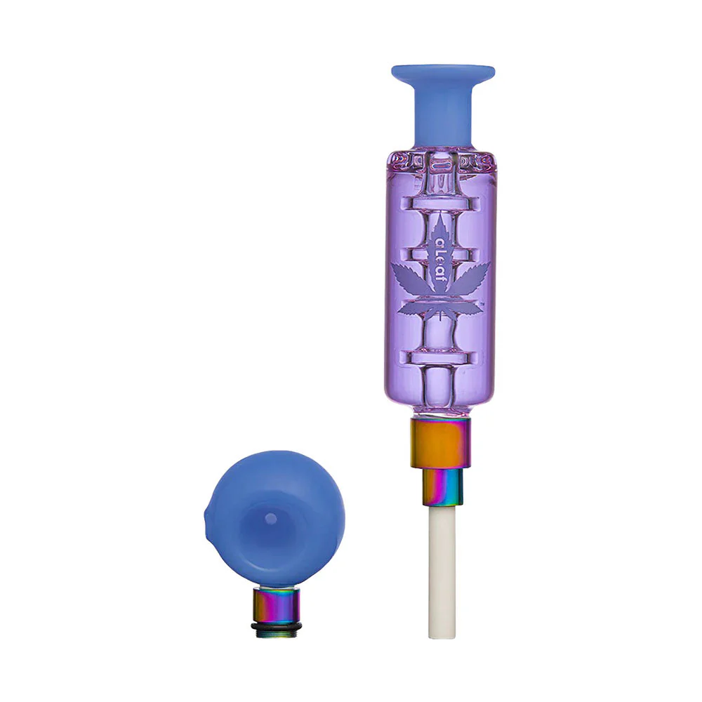 4" Mini Nectar Collector – Purple Glass Dab Straw with Titanium Tip | Portable Wax & Oil Pipe | Durable Borosilicate Glass | Heat-Resistant | Travel-Friendly Concentrate Tool