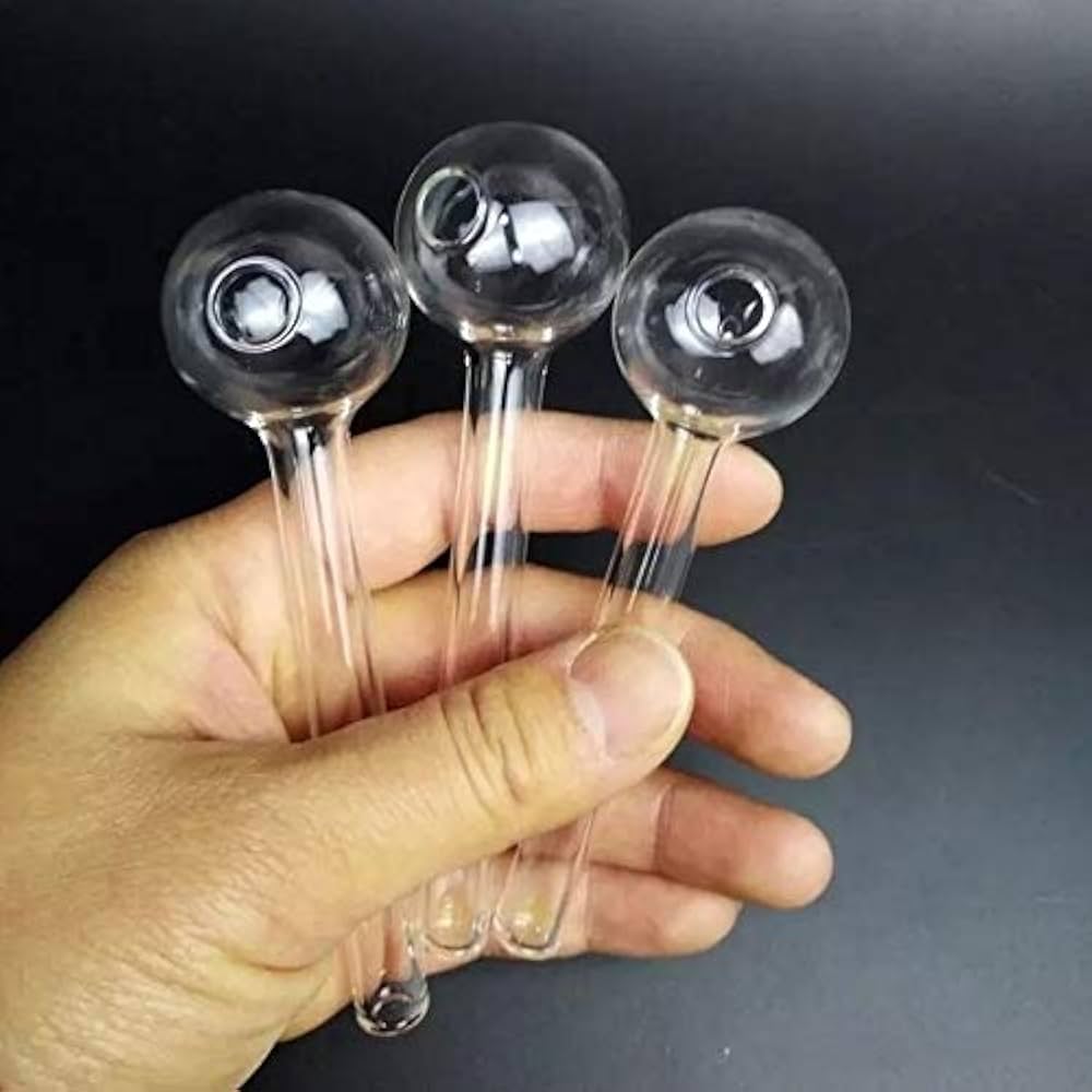 6-Inch White Tobacco Hand Pipes – 60 Count Bulk Pack | Durable Heat-Resistant Glass Pipes | Sleek & Reusable Smoking Accessories for Shops, Resale, or Personal Use