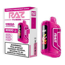 RAZ TN 9000 Pineapple Passionfruit Guava Disposable Vape – 9,000 Puffs, 5% Nicotine, Dual Mesh Coil, USB-C Rechargeable – Exotic Tropical Fruit Fusion Flavor
