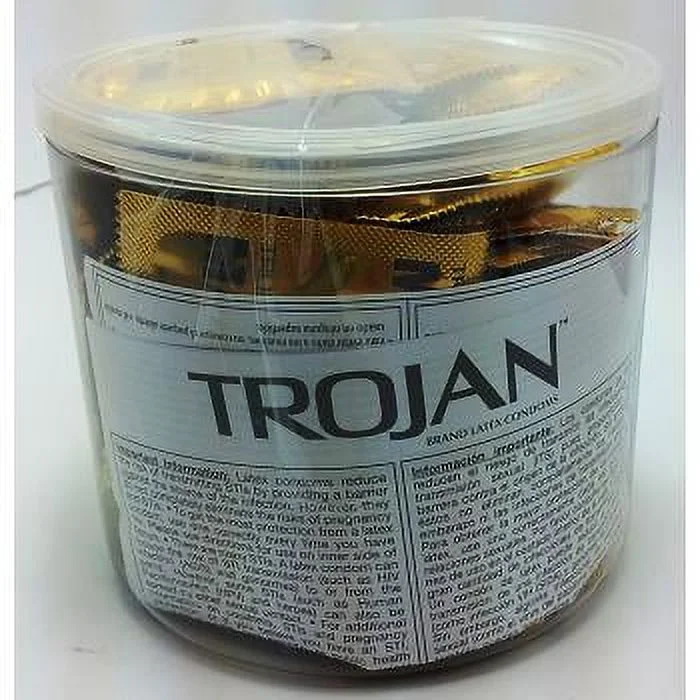 Trojan Magnum Condoms 48 Count Jar – Large Size Latex Condoms for Men – Classic Fit, Lubricated – Premium Protection – Bulk Value Pack for Comfort & Reliability – 1/1