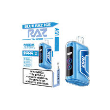 Raz TN 9000 Blue Raz Ice Disposable Vape – 9000 Puffs, Rechargeable, Sweet Blue Raspberry Ice Flavor, 5% Nicotine, Smooth Draw, Leak-Proof Design