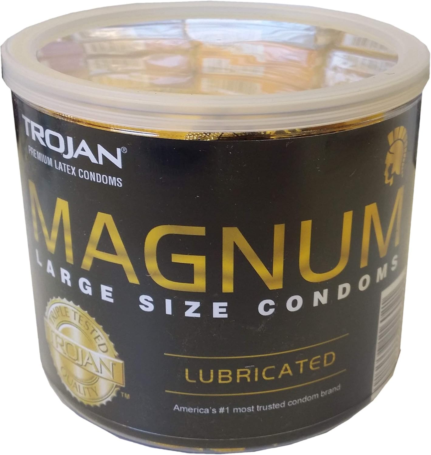 Trojan Magnum Condoms 96 Count Jar – Large Size Latex Condoms for Men – Lubricated for Comfort – Premium Protection – Extra Roomy Fit – Bulk Value Pack – 1/1