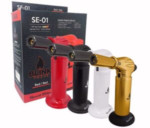 Blink Torch SE01 – Refillable Butane Torch, Adjustable Flame, Compact Design, Wind-Resistant, Ideal for Dabbing & Culinary Use