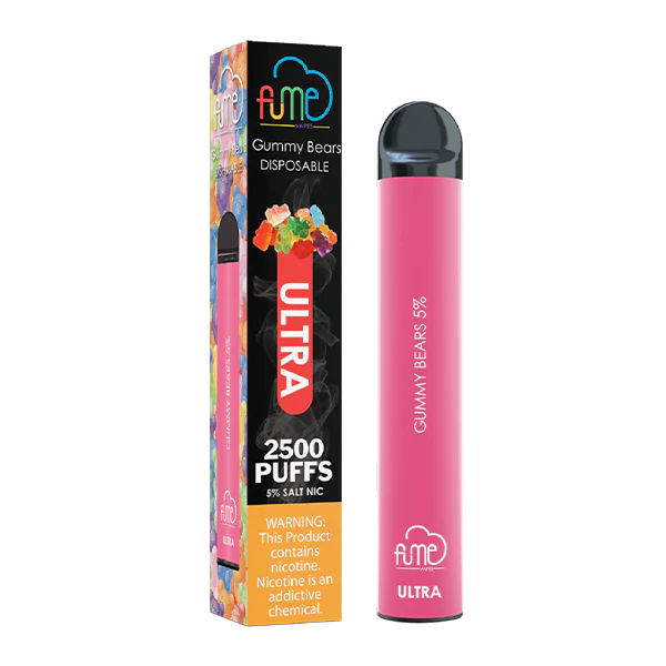 Fume Ultra 2500 Puffs – Gummy Bears Disposable Vape | Sweet & Fruity Candy Flavor | 5% Nicotine | Long-Lasting Disposable Vaporizer | 1ct or 10ct Pack