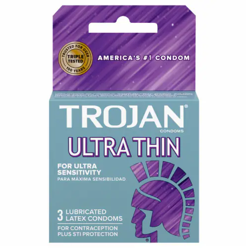 Trojan Ultra Thin Condoms 6 Count – Thinner Latex Condoms for Men – Designed for Enhanced Sensitivity – Lubricated for Comfort – Premium Protection & Individually Wrapped