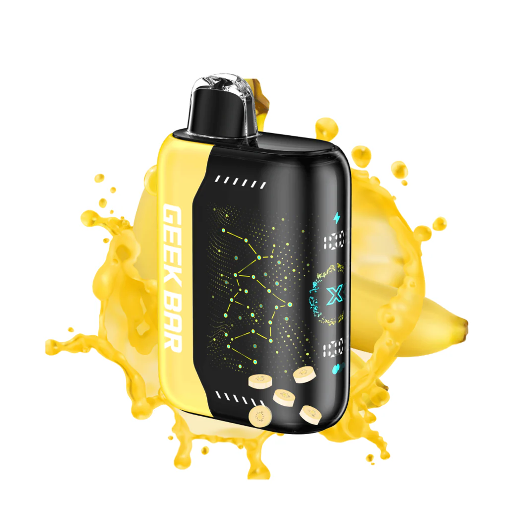 Geek Bar Pulse X 25000 Banana Taffy Freeze – Disposable Vape | Up to 25,000 Puffs | 5% Nicotine Salt | Creamy Banana Taffy with Icy Menthol | Dual Mesh Coil | Dual Mode | LED Smart Display | USB-C Rechargeable