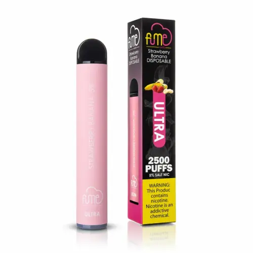 Fume Ultra 2500 Strawberry Banana – Disposable Vape | 10 Pack | 2500 Puffs Each | 5% Nicotine Salt | Smooth Strawberry & Banana Blend | Pre-Filled & Pre-Charged | Ready-to-Use