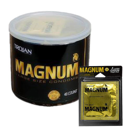 Trojan Magnum Condoms 48 Count Jar – Large Size Latex Condoms for Men – Premium Lubricated Condoms – Trusted Brand for Enhanced Comfort & Pleasure – Bulk Pack by Tampa Wholesale Inc