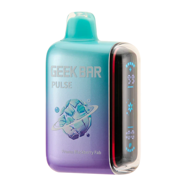 Geek Bar Pulse 15000 Frozen Blackberry Fab – Disposable Vape | Up to 15,000 Puffs | 5% Nicotine Salt | Dual Mode (Turbo & Regular) | Sweet & Icy Blackberry Flavor | LED Display | USB-C Rechargeable