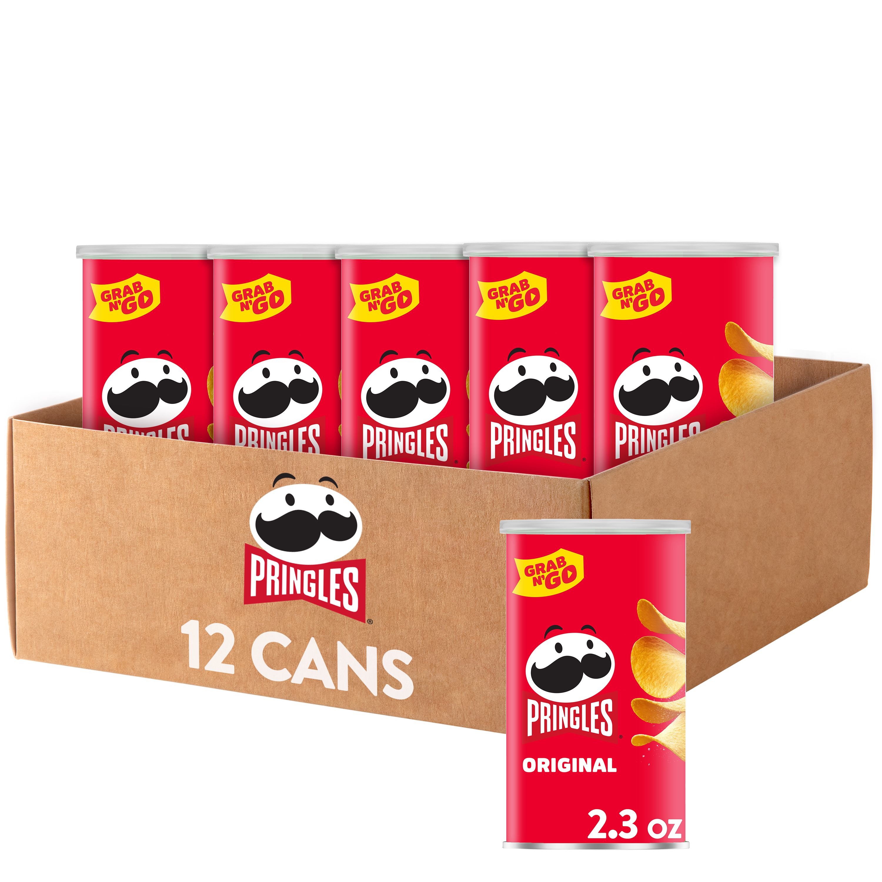 Pringles Potato Crisps Variety Pack – 12 Small Cans – Original, Sour Cream & Onion, Cheddar Cheese – Snack Size Chips – Stackable, Grab & Go, Lunchbox Friendly, Party, Travel & Office Snacks