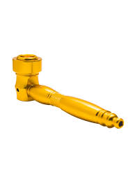 12" Aluminum Water Pipe – Yellow | Durable Straight Tube Design | Lightweight Metal Smoking Pipe | Smooth Airflow | Model AL2104YE