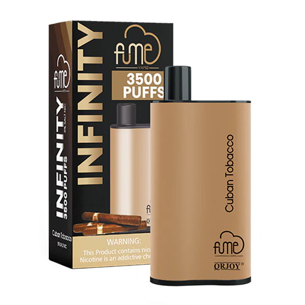 Fume Infinity 4500 Puffs – Cuban Tobacco Disposable Vape | 5 Count Box | Bold, Smooth Tobacco Flavor | 5% Nicotine | Pre-Filled Long-Lasting Vape Device