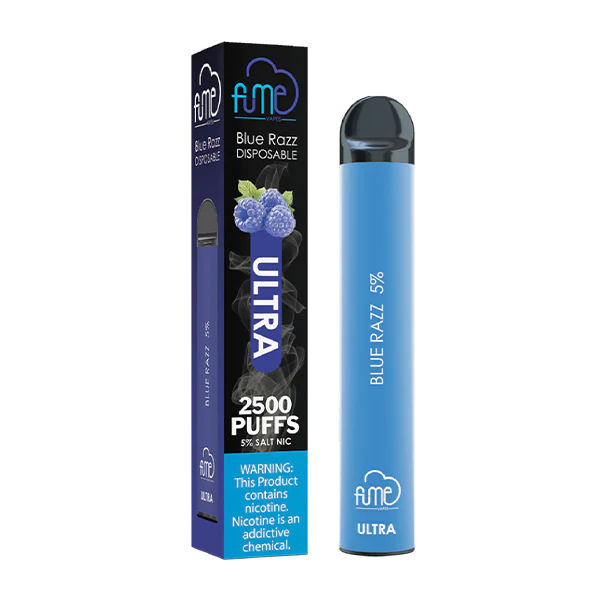 Fume Ultra 2500 Puffs – Blue Razz Disposable Vape | Sweet & Tangy Blue Raspberry Flavor | 10-Pack | 5% Nicotine | Long-Lasting Vaporizer