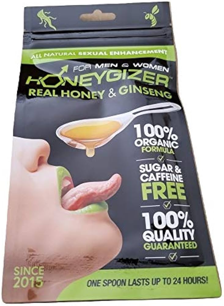 Honeygizer for Men and Women  Natural Energy & Stamina Booster with Herbal Blend and Real Honey  Supports Vitality, Focus & Drive  Unisex Performance Supplement 1 Sachet