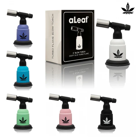 6" Aleaf Dual Flame Blow Torch – Compact, Powerful, Forest Green Design, Windproof, Adjustable Flame, Refillable Butane Torch