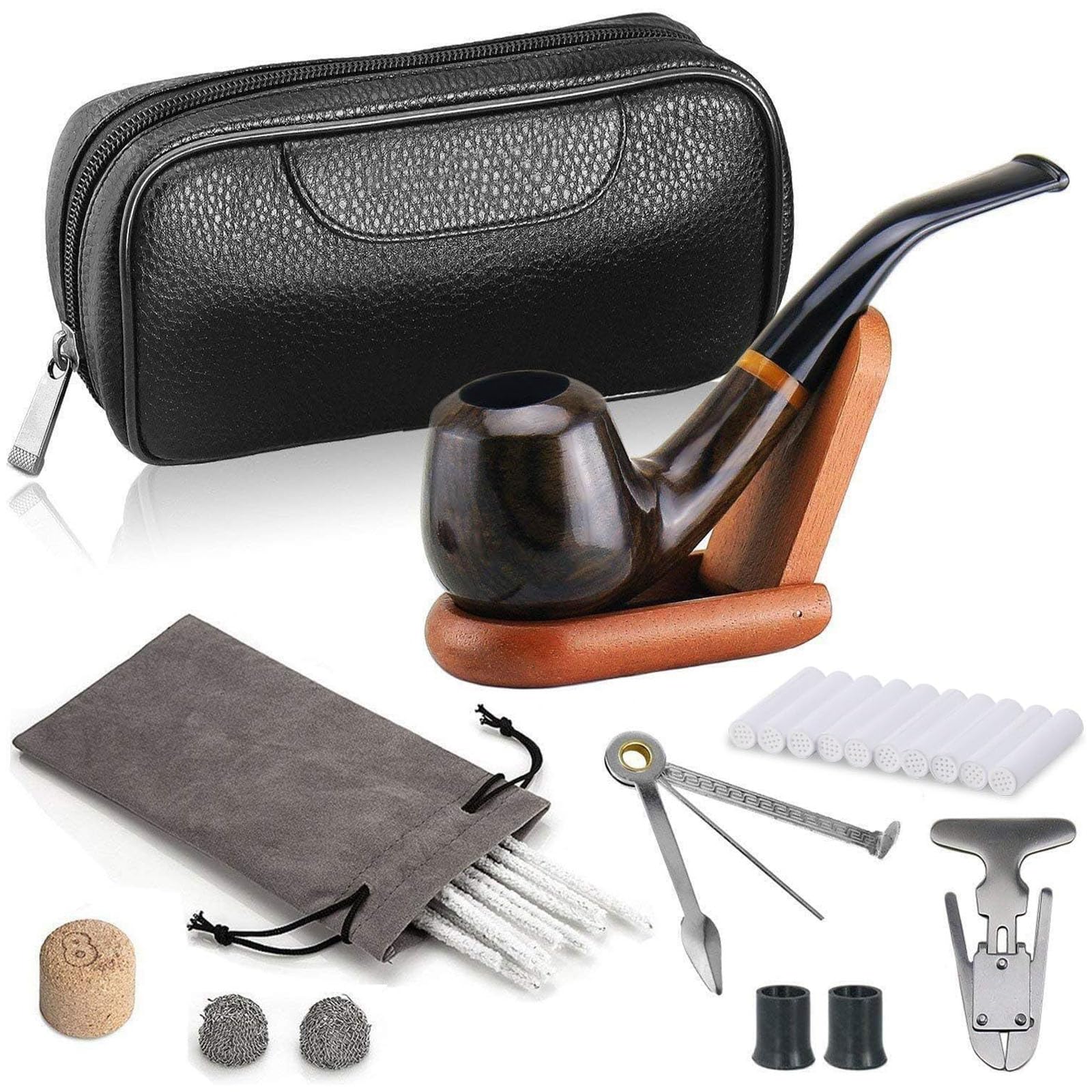 Hand Pipe – 5 Inch Glass Smoking Pipe with Smell-Proof Bag | Thick Borosilicate Glass | Deep Bowl | Heat-Resistant | Travel-Friendly & Reusable | Herb Pipe with Pouch – $15.99