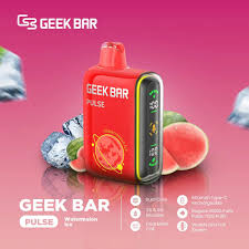 Geek Bar Pulse 15000 Puff Disposable Vape – Watermelon Ice Flavor – Rechargeable E-Cigarette with Dual Mesh Coil – Cool & Juicy Fruity Blend – Leakproof & Authentic Design