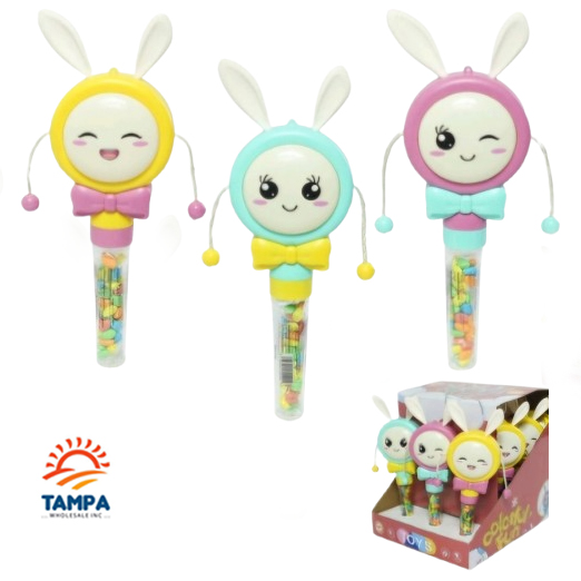 Rabbit Drum Toy Candy – GM Toy Candy Combo – Spinning Rabbit Drum with Candy Treats – Fun Toy & Sweet Snack – Party Favor, Easter Basket Stuffer, Holiday Gift for Kids – Tampawholesaleinc