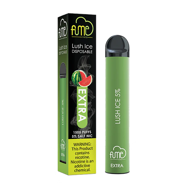 Fume Extra 1500 Puffs – Lush Ice Disposable Vape | 10 Count Box | Juicy Watermelon with Ice Cool Finish | Pre-Filled, 5% Nicotine, Long-Lasting Flavor