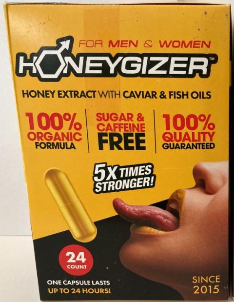 Honeygizer Male Enhancement Honey With Caviar & Fish Oils Natural Stamina & Energy Booster for Men Herbal Performance Support 1 Sachet