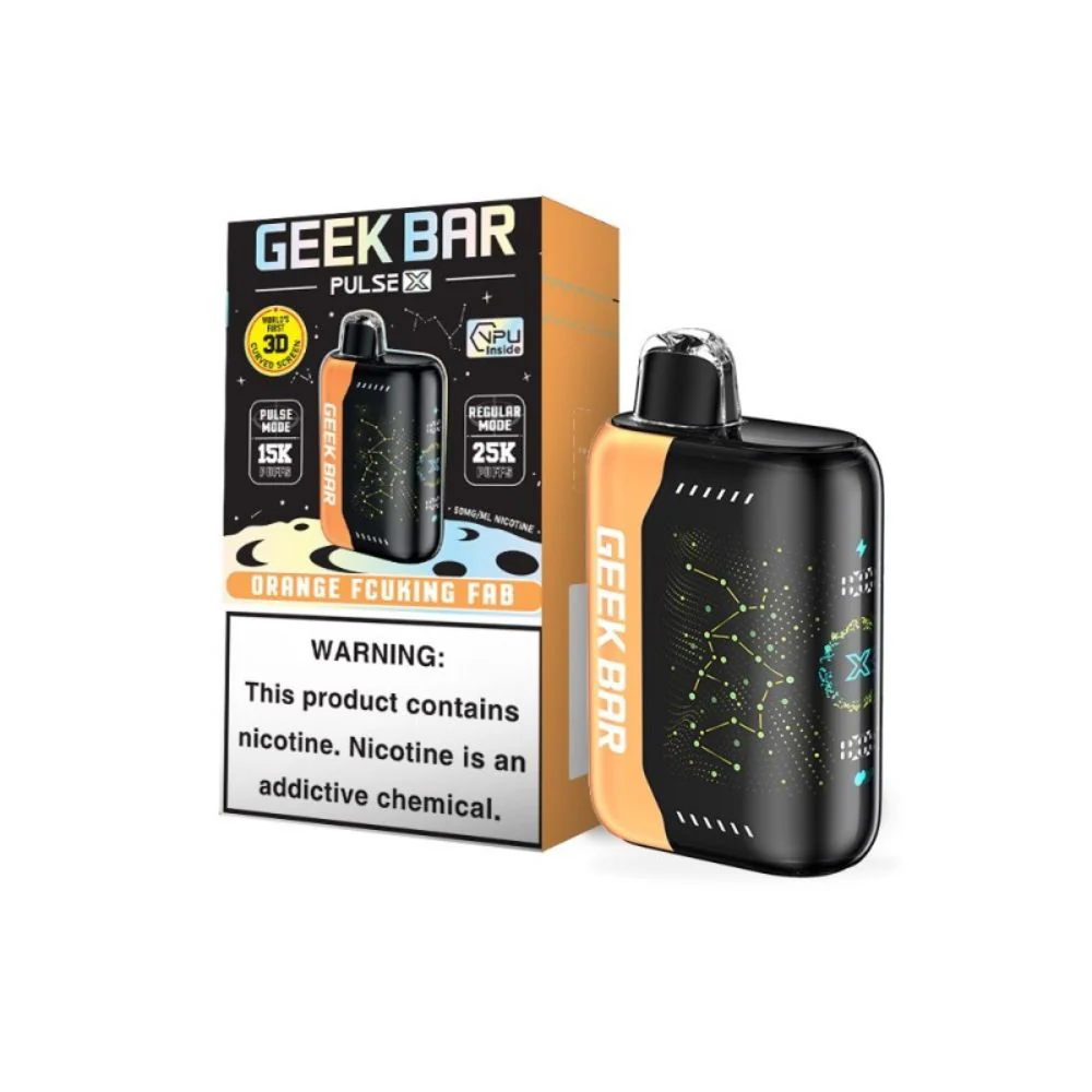 Geek Bar 25K Orange Fcuking Fab Disposable Vape – 25,000 Puffs, Dual Mesh Coil, 5% Nicotine, Rechargeable E-Cigarette with Smart LED Display & Boost Mode – Zesty Orange Fusion with a Bold Exotic Kick