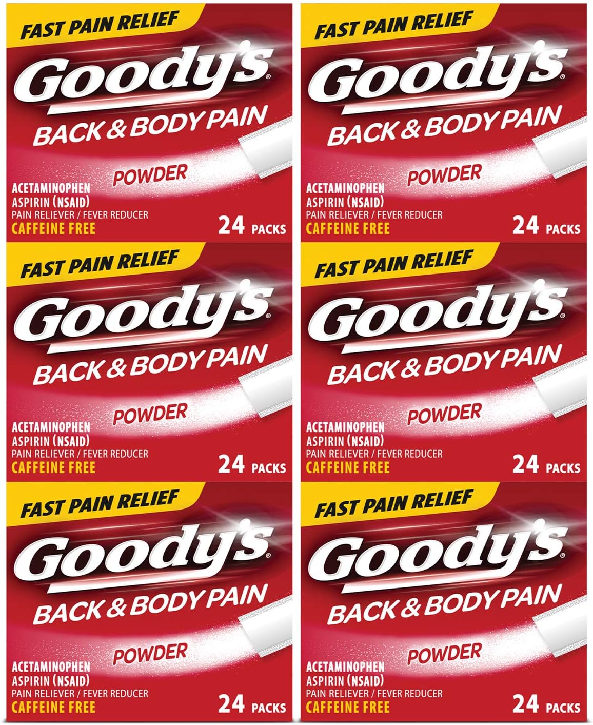 Goody’s Back & Body Pain Powder – Fast-Acting Pain Relief for Backaches, Muscle Pain, and More