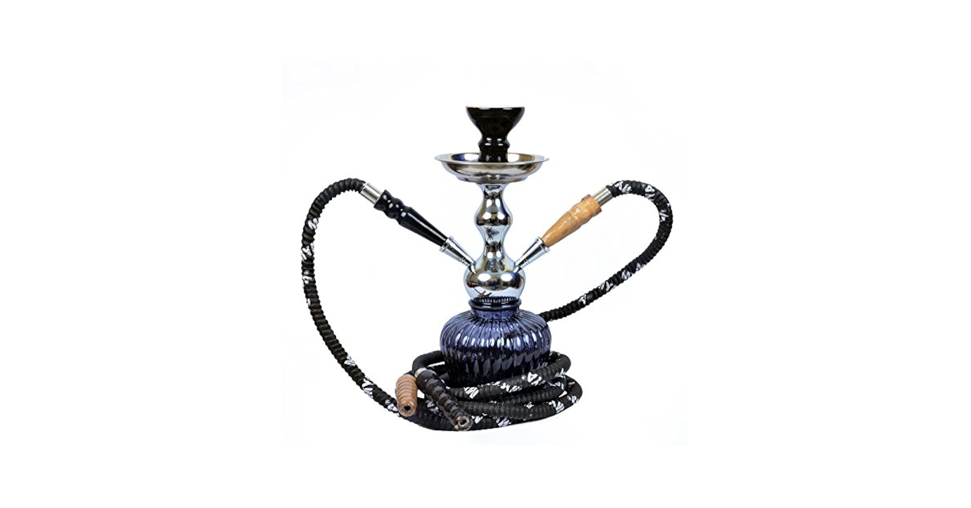 12" Aluminum Double Tree Water Pipe – Black Dual Percolator Hookah | Durable Metal Build | Smooth Filtration | Includes Box #11 | Model AL2057BLK