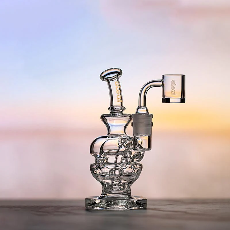 Aleaf Color Fab Egg Dab Rig – Green | Premium Borosilicate Glass Concentrate Rig with Fab Egg Recycler Design | Compact, Smooth-Hitting Dab Setup