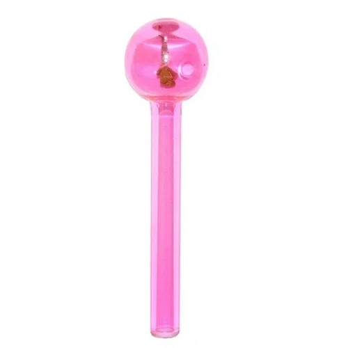 4-Inch Pink Glass Oil Burner Pipes – 80 Count Jar | Heat-Resistant Borosilicate Glass | Bulk Smoking Accessories for Smoke Shops, Resale, or Gifting | HM 1/12