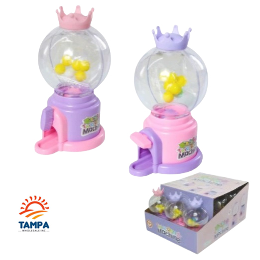 Candy Machine Toy with Colorful Candy GM Toy Candy Mini Gumball Dispenser for Kids Fun Refillable Candy Dispenser Toy, Party Favors, Stocking Stuffers, Easter Basket Fillers, Bulk Pack