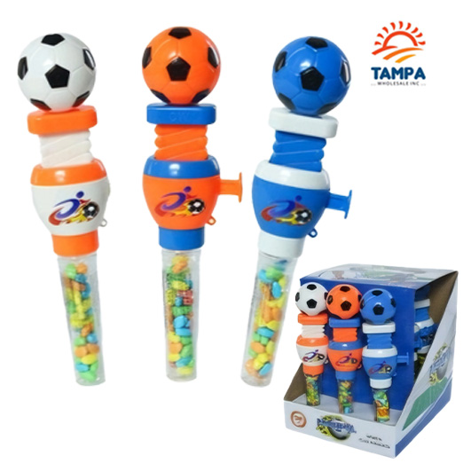 GM Toy Candy Football Candy – Fun Toy Dispenser with Sweet Treats for Kids – Novelty Football Shape – Party Favor, Birthday Gift, Loot Bag Filler – Halal, Colorful & Tasty Candy