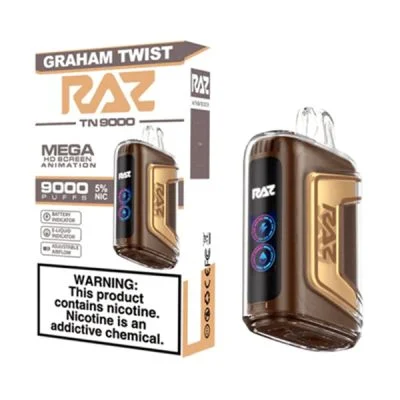 Raz LTX25K Puff Disposable Vape Graham Twist Flavor | Sweet Graham Cracker Blend 25,000 Puffs, USB-C Rechargeable, Pre-Filled E-Liquid | Warm, Dessert-Inspired High-Capacity Nicotine Vape Pen for Adults