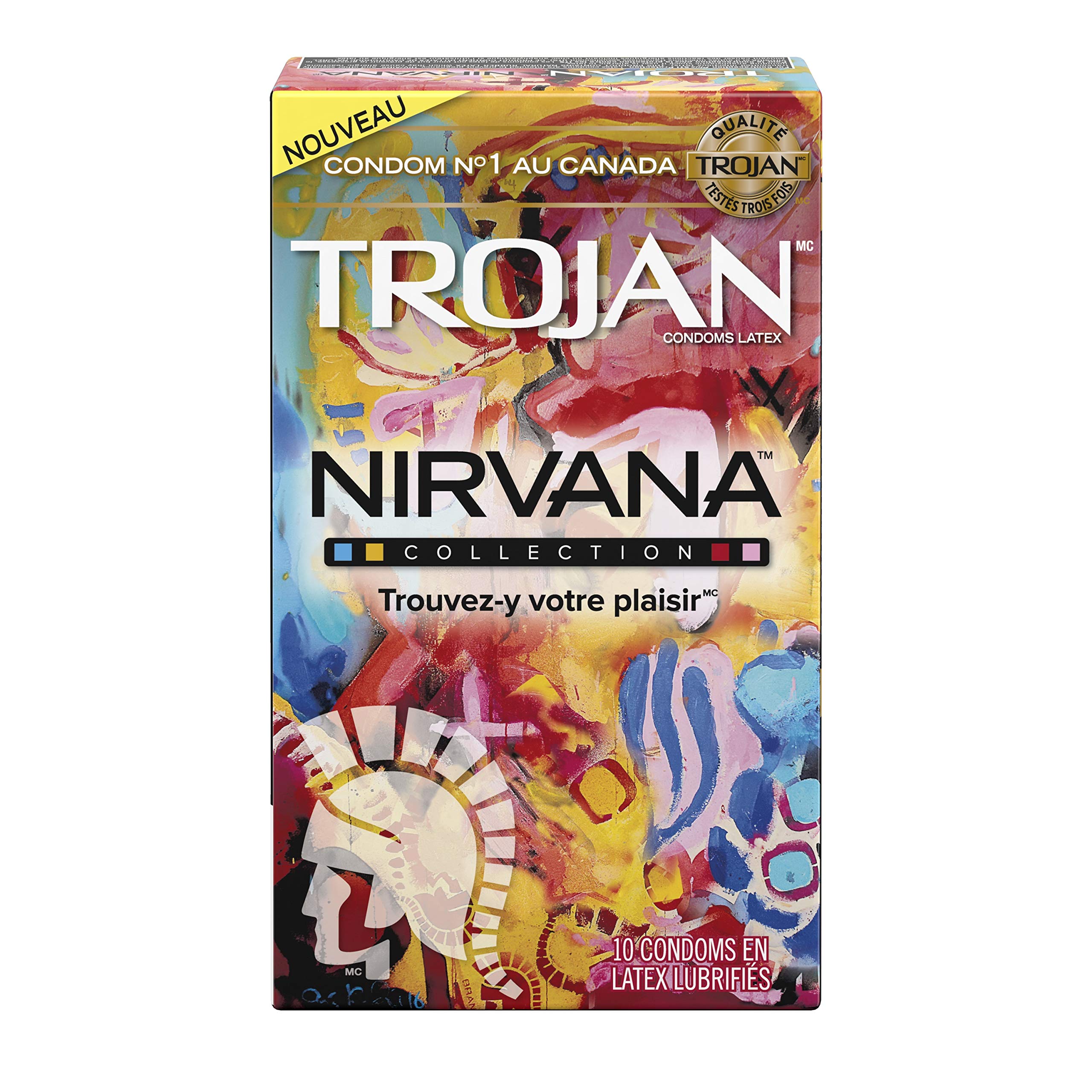 Trojan Nirvana Variety Pack Condoms 6 Count – Assorted Latex Condoms for Men – Bold Sensations & Smooth Comfort – Lubricated, Individually Wrapped – Premium Sexual Wellness