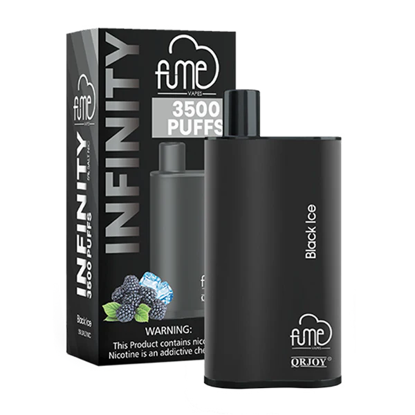 Fume Infinity 4500 Puffs – Black Ice Disposable Vape | 5 Count Box | Cool Menthol & Dark Berry Flavor | 5% Nicotine | Pre-Filled, Long-Lasting Vape Device