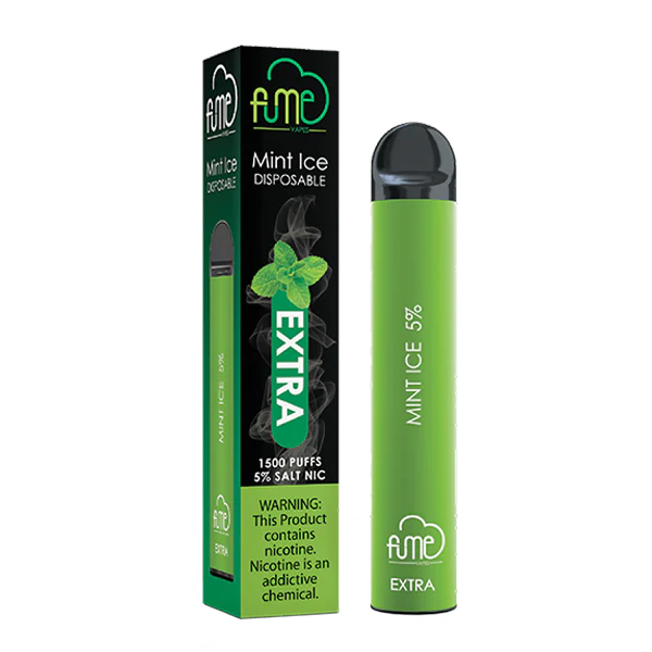 Fume Extra 1500 Puffs – Mint Ice Disposable Vape | 10 Count Box | Cool & Refreshing Menthol Flavor | Pre-Filled, 5% Nicotine, Long-Lasting Disposable Vapes
