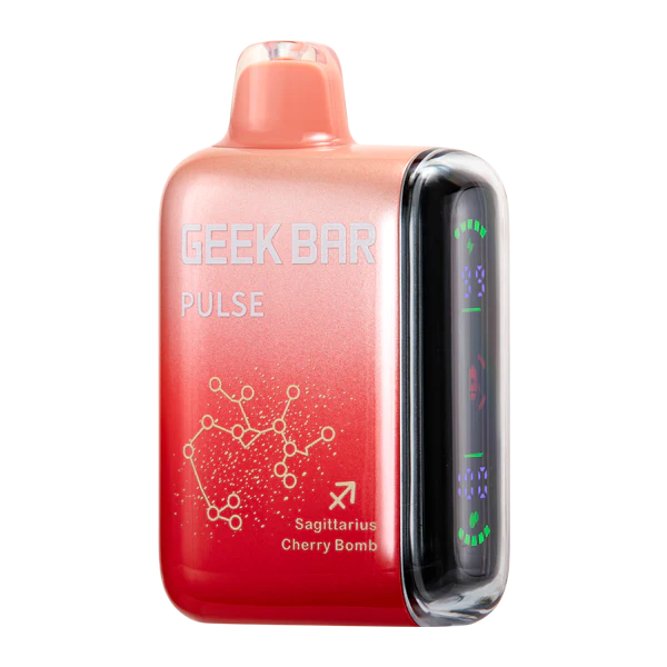 Geek Bar Pulse 15000 Puff Disposable Vape – Cherry Bomb Flavor – Rechargeable E-Cigarette with Dual Mesh Coil – Explosive Sweet & Tart Cherry Blend – Leakproof & Authentic Design