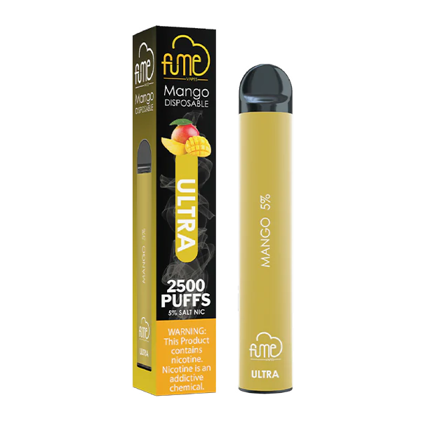 Fume Ultra 2500 Mango – 10 Pack Disposable Vapes | Tropical Ripe Mango Flavor | 5% Salt Nicotine | Up to 2500 Puffs Each | Pre-Charged & Pre-Filled Vaporizer
