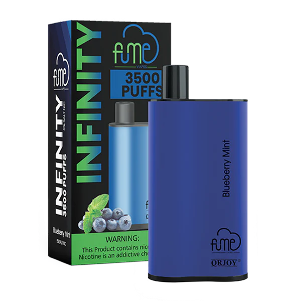 Fume Infinity 3500 Puffs – Blueberry Mint Disposable Vape | 5 Count Box | Sweet Blueberry with Cool Mint | 5% Nicotine | Long-Lasting, Pre-Filled Vape Device