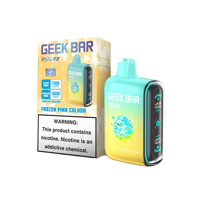 Geek Bar Pulse 15000 Frozen White Grape – Disposable Vape | Up to 15,000 Puffs | 5% Nic Salt | Icy White Grape Flavor | Dual Mode (Turbo & Regular) | USB-C Rechargeable | LED Display