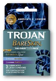 Trojan BareSkin Condoms 6 Count – Ultra Thin Latex Condoms for Men – Silky Smooth Lubricated, Closer Feel – Premium Protection – Bare Skin Sensation – Black Box 1/8