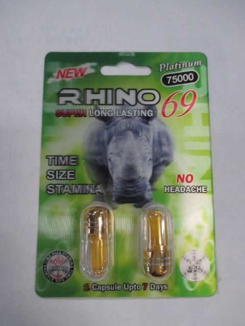 Rhino 69 1000K Twin Pack – 2 Extra Strength Male Enhancement Capsules – Fast-Acting Herbal Supplement for Energy, Stamina & Performance – Natural Support for Men