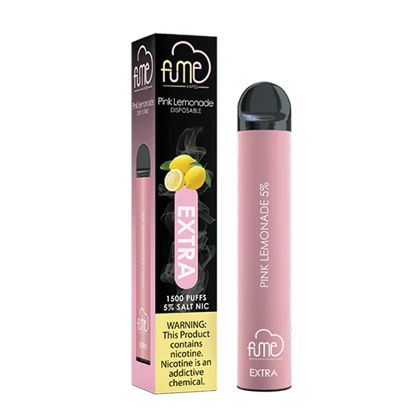 Fume Extra 1500 Puffs – Pink Lemonade Disposable Vape | 10 Count Box | Tangy & Refreshing Lemonade Flavor | Pre-Filled, 5% Nicotine, Long-Lasting Disposable Vapes
