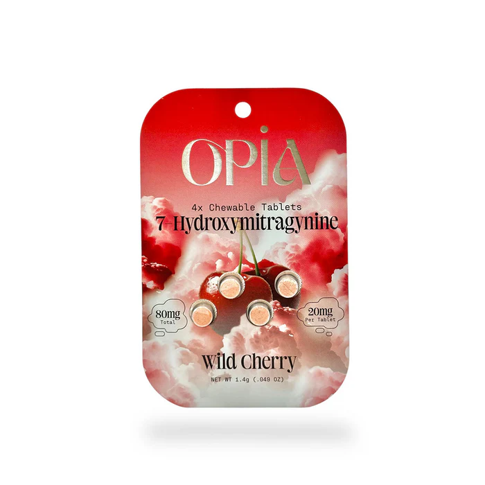 Opia 7-Hydroxymitragynine Wild Cherry – Bold Cherry Flavor, Premium Kratom Extract, Precise Dosage, Fast-Acting, Convenient & Delicious